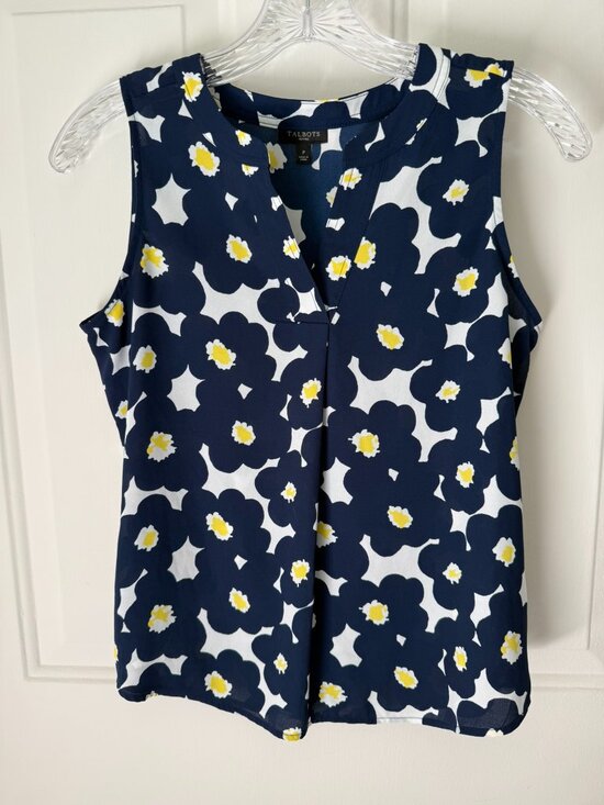 Talbots Tops - Talbots Petite Sleeveless Floral Top